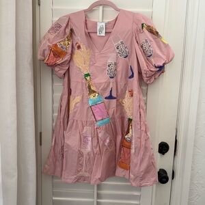 Queen of Sparkles Champagne Dress